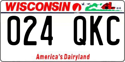 WI license plate 024QKC