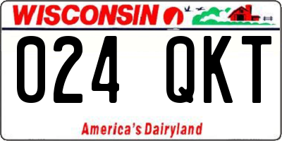 WI license plate 024QKT