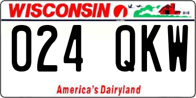 WI license plate 024QKW