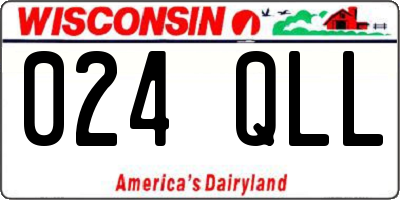 WI license plate 024QLL