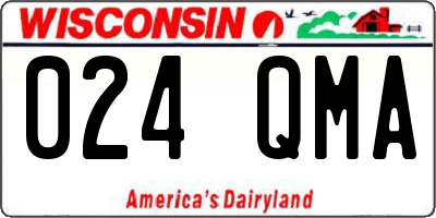 WI license plate 024QMA