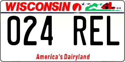WI license plate 024REL