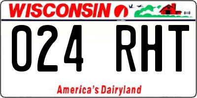 WI license plate 024RHT