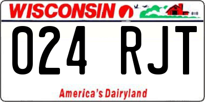 WI license plate 024RJT