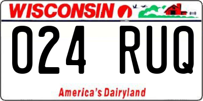 WI license plate 024RUQ