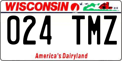 WI license plate 024TMZ