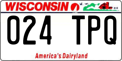 WI license plate 024TPQ
