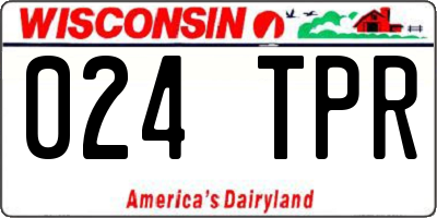 WI license plate 024TPR