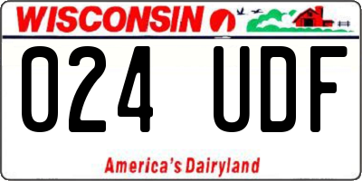 WI license plate 024UDF