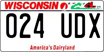 WI license plate 024UDX