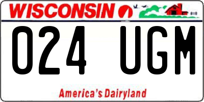 WI license plate 024UGM