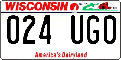 WI license plate 024UGO