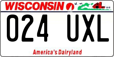 WI license plate 024UXL
