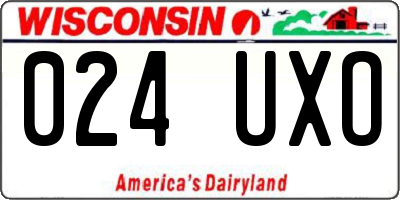 WI license plate 024UXO