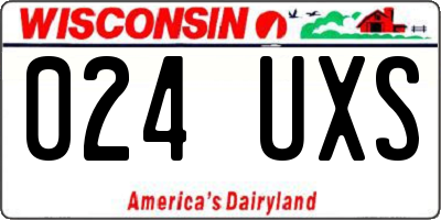 WI license plate 024UXS