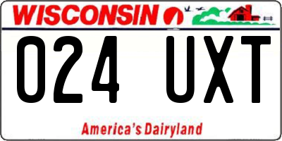 WI license plate 024UXT