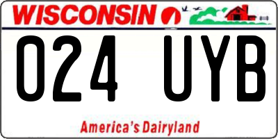 WI license plate 024UYB