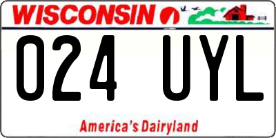 WI license plate 024UYL