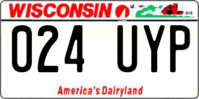 WI license plate 024UYP