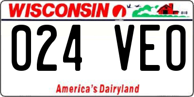 WI license plate 024VEO