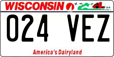WI license plate 024VEZ