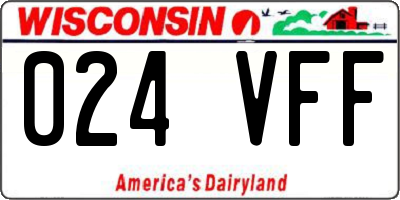 WI license plate 024VFF