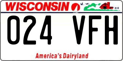 WI license plate 024VFH