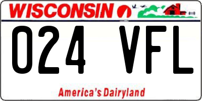 WI license plate 024VFL