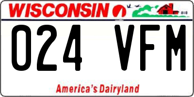 WI license plate 024VFM