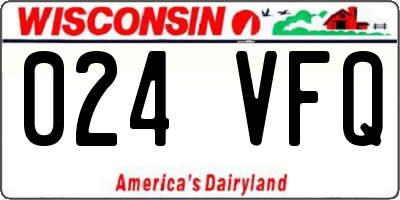 WI license plate 024VFQ