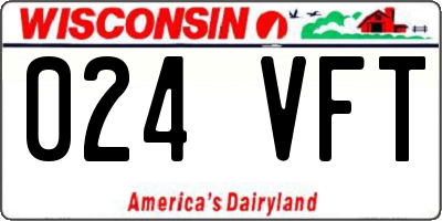 WI license plate 024VFT