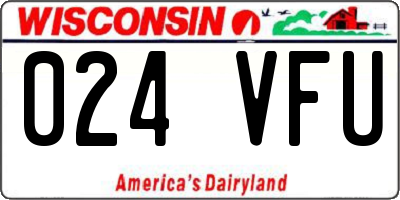 WI license plate 024VFU