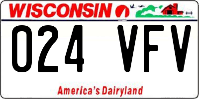 WI license plate 024VFV