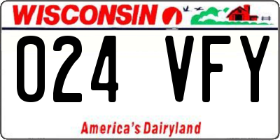 WI license plate 024VFY