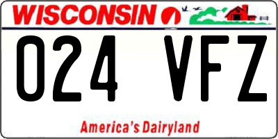 WI license plate 024VFZ