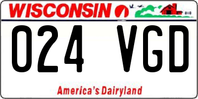 WI license plate 024VGD