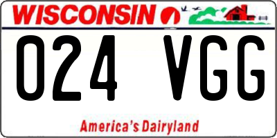 WI license plate 024VGG
