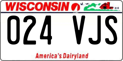 WI license plate 024VJS