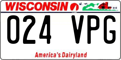 WI license plate 024VPG