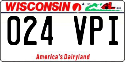 WI license plate 024VPI