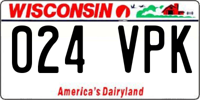 WI license plate 024VPK