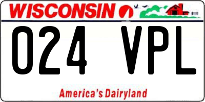 WI license plate 024VPL