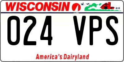 WI license plate 024VPS