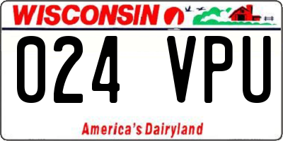 WI license plate 024VPU