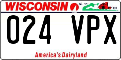 WI license plate 024VPX