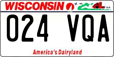 WI license plate 024VQA