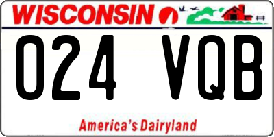 WI license plate 024VQB