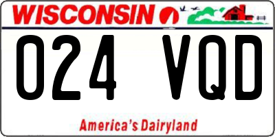 WI license plate 024VQD