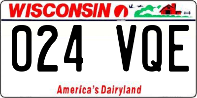 WI license plate 024VQE