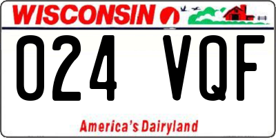 WI license plate 024VQF
